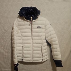 Tommy Hilfiger Women's Small Lightweight Packable Full-Zip Puffer Jacket EUC